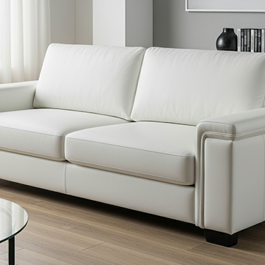 White Leather & Rexine (Per Seat)